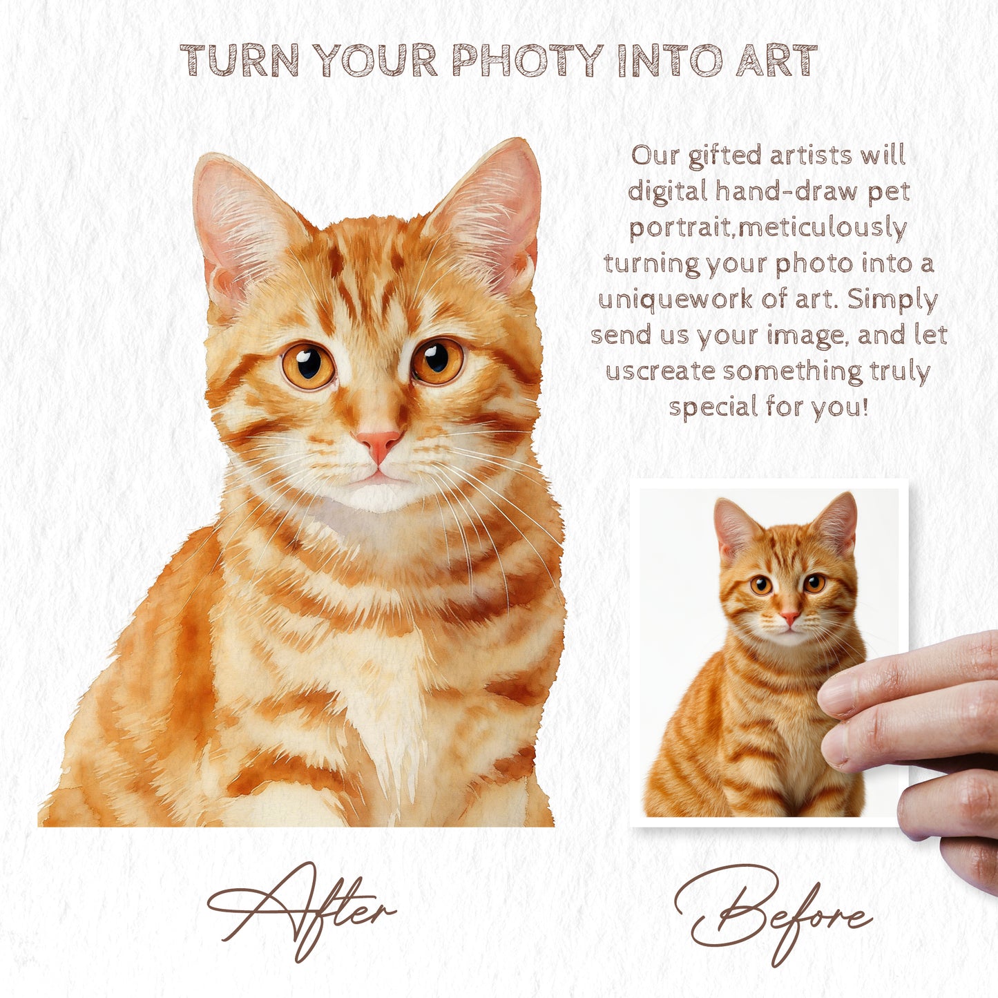 Custom pet portrait artwork preview by Gleamify