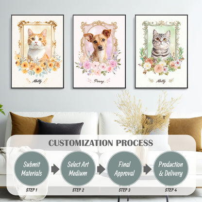 The Pet Portrait - Mirror Garden Edition custom pet portrait artwork