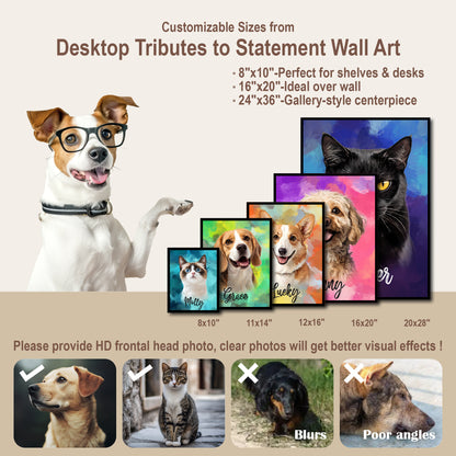Multi-Pet Portrait - Painterly Oil Edition