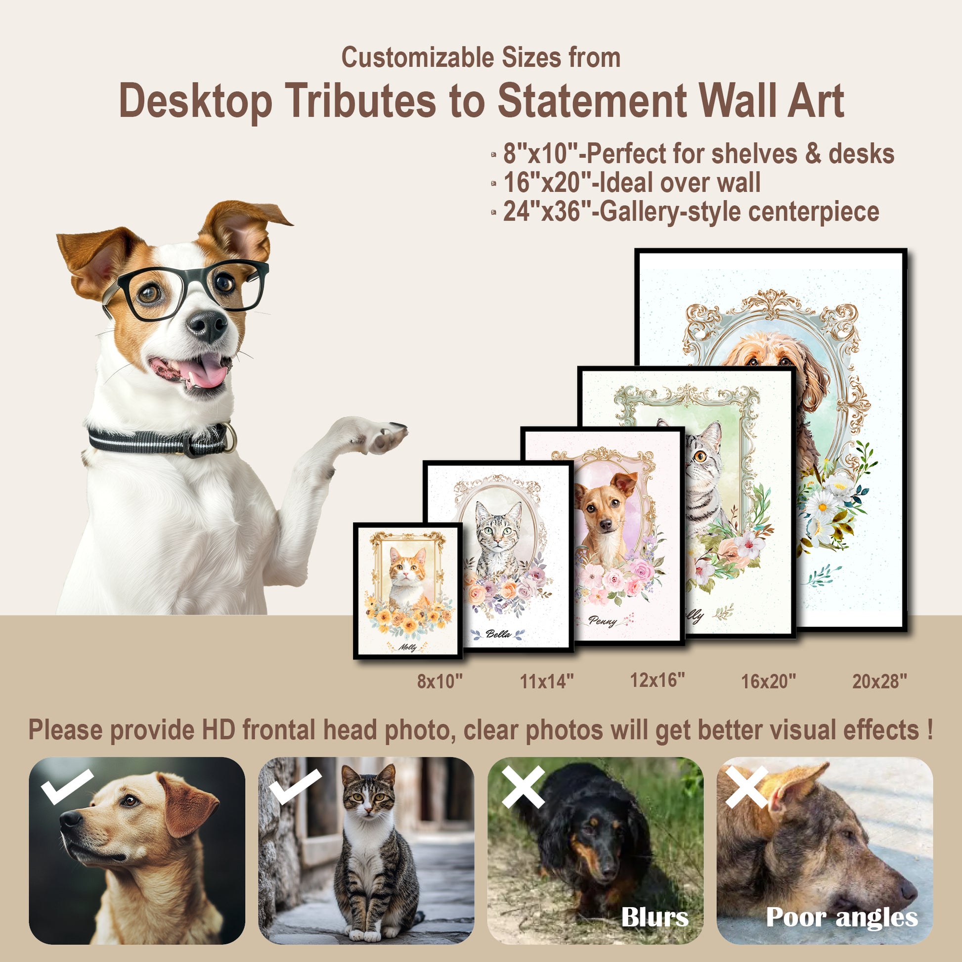 The Pet Portrait - Mirror Garden Edition custom pet portrait artwork