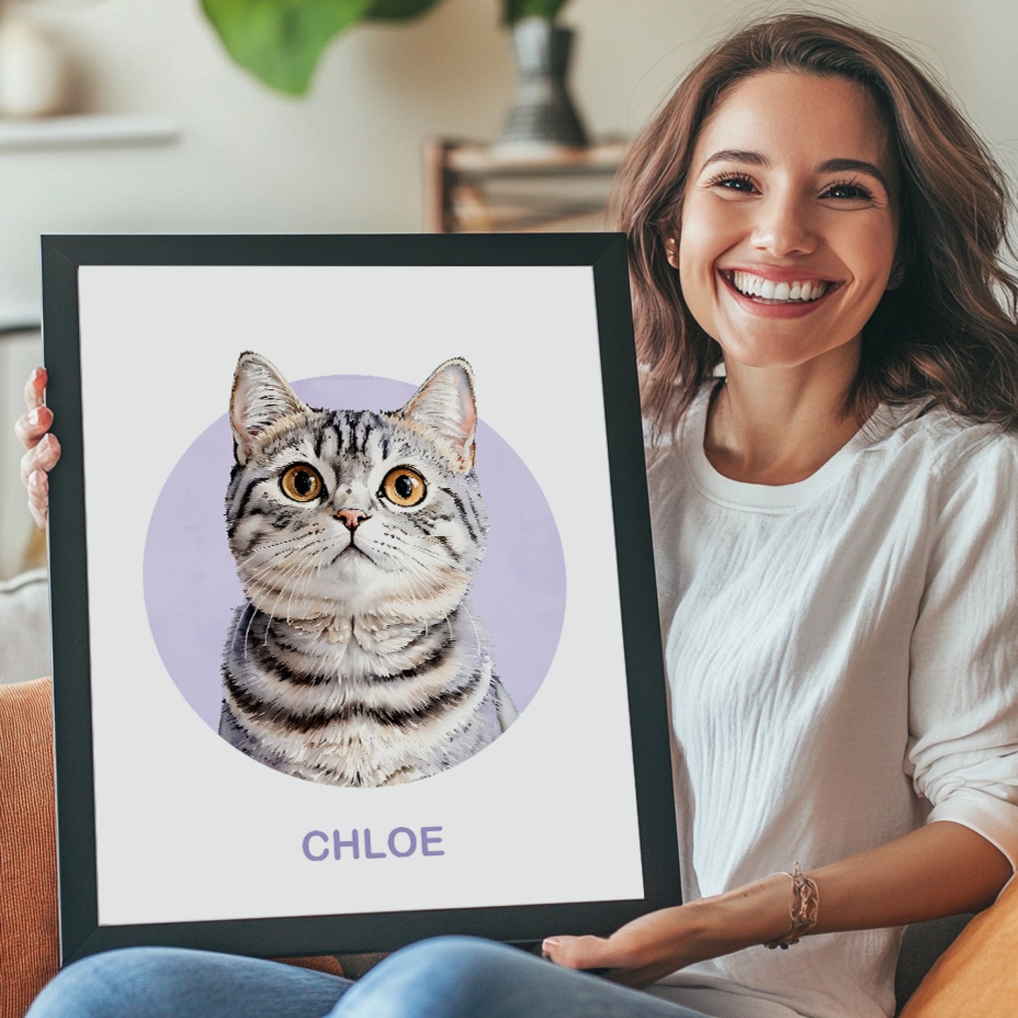 Multi-Pet Portrait - Halo Frame Edition