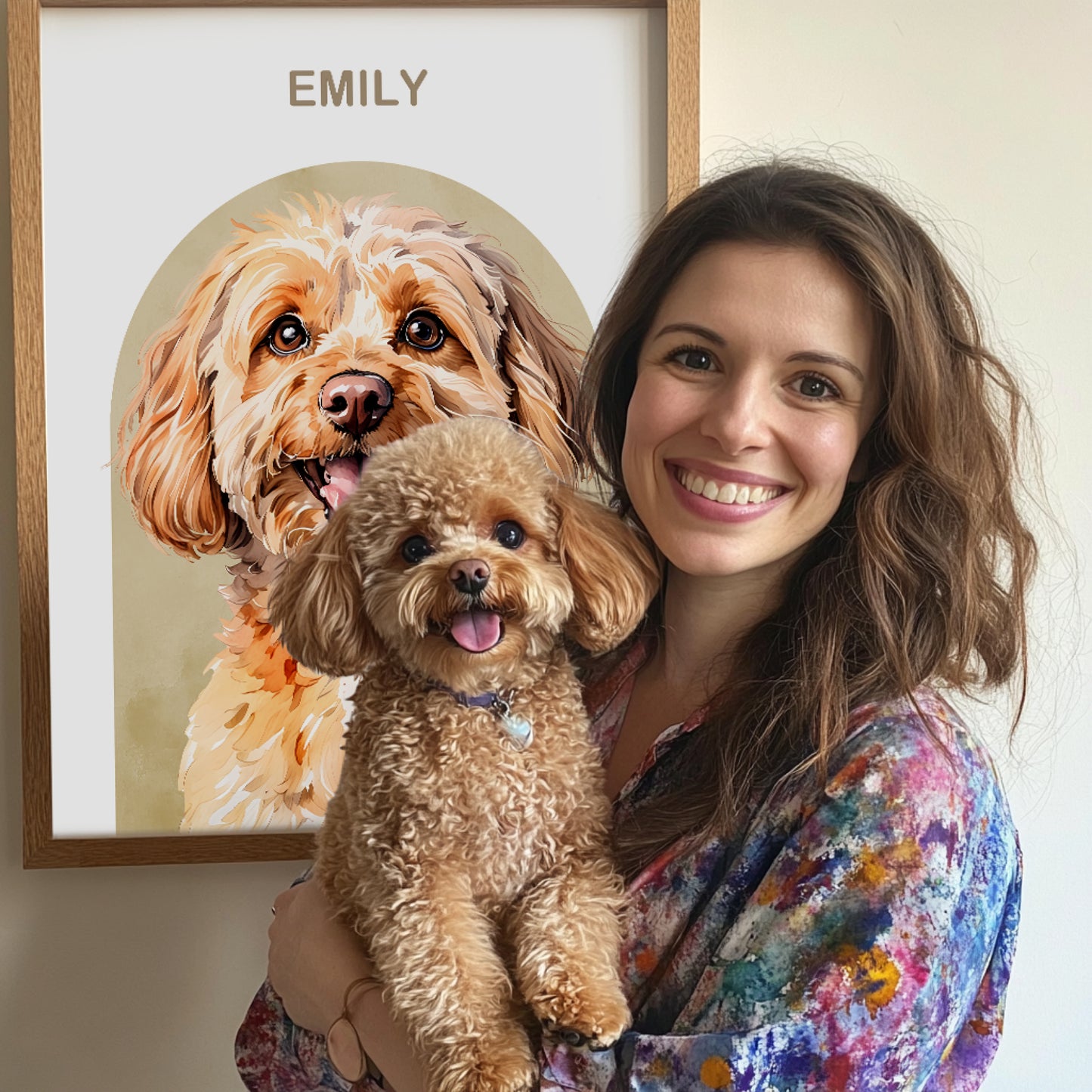 Custom pet portrait artwork preview by Gleamify