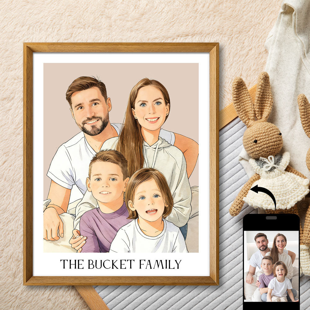 The Memory Portrait - Vibrant Muse Edition custom memory portrait artwork