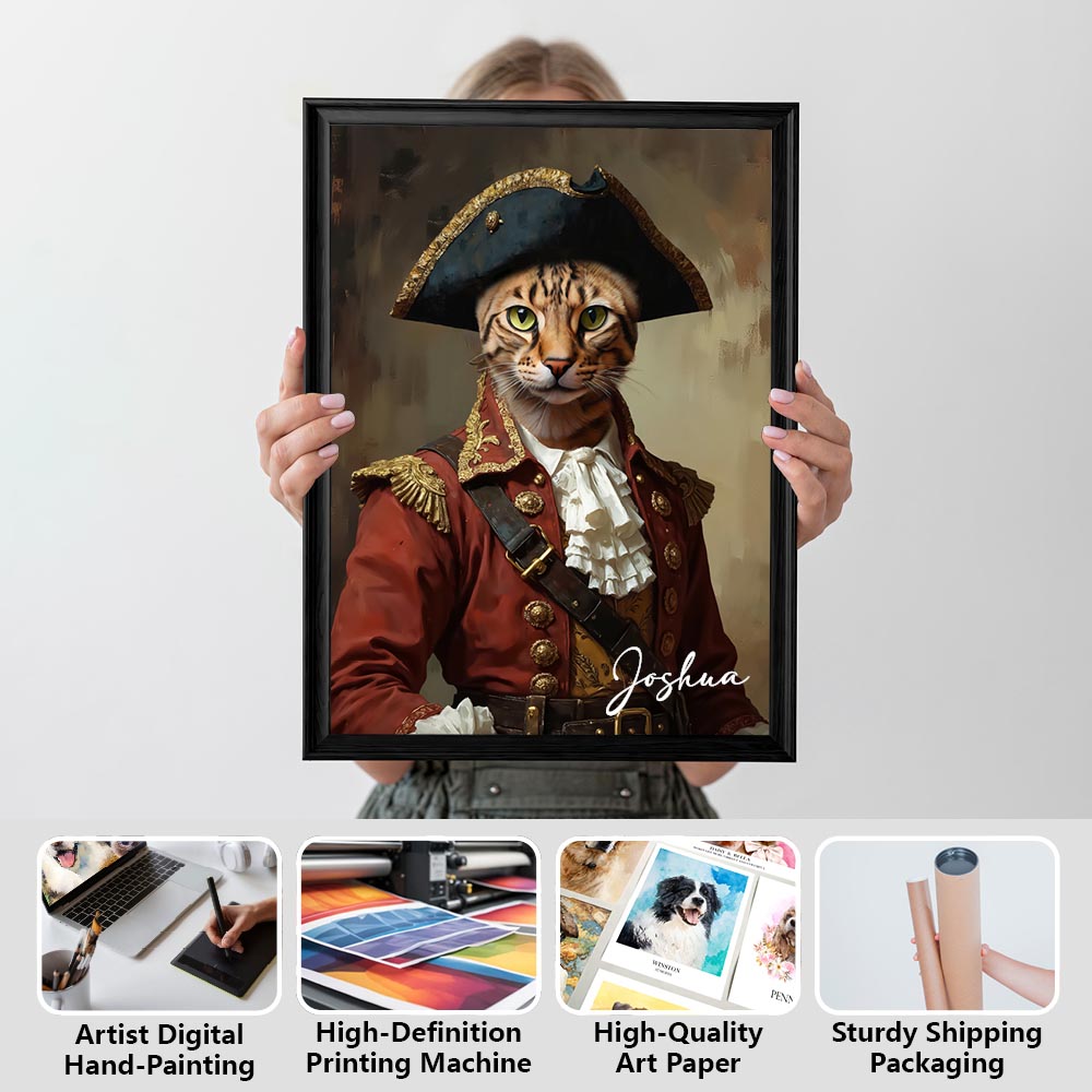 Adventurer royal pet portrait artwork preview by Gleamify