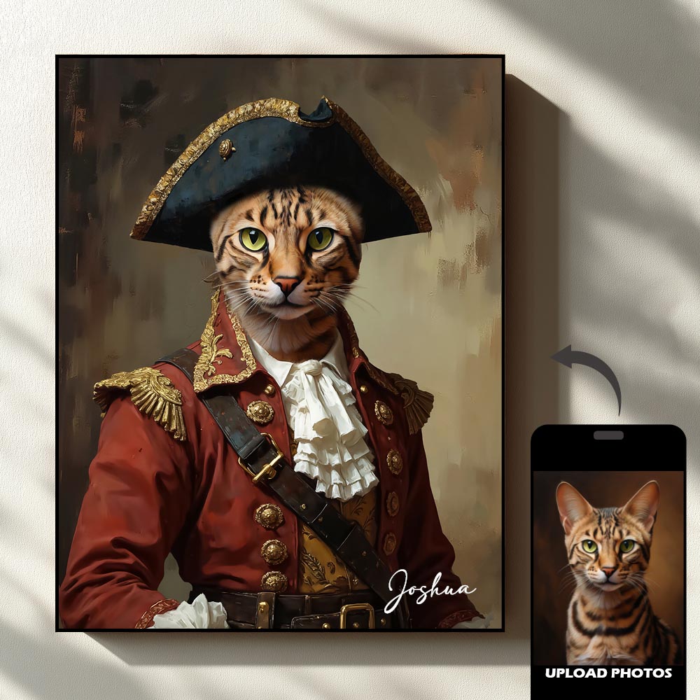 Adventurer royal pet portrait artwork preview by Gleamify