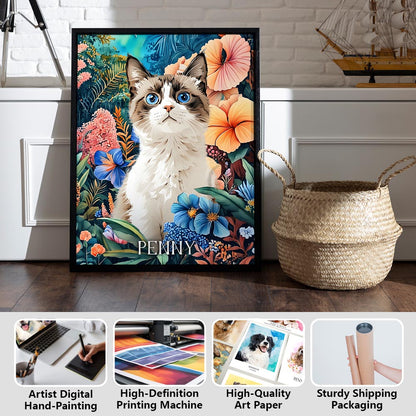 The Pet Portrait - Blooming Souls Edition custom pet portrait artwork