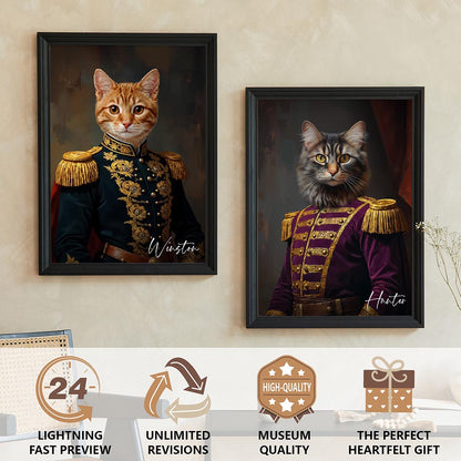 The Commander Pet Portrait - Ivory Command Edition