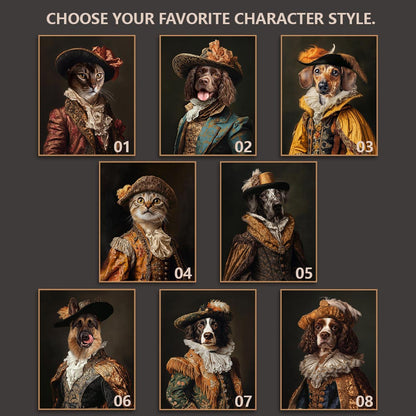 The Duke Pet Portrait - Emerald Sunset Edition