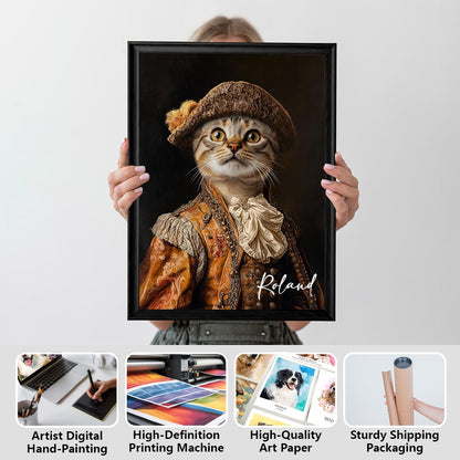The Duke Pet Portrait - Emerald Sunset Edition
