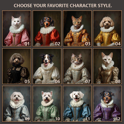 The Lady Pet Portrait - Rose Elegance Edition