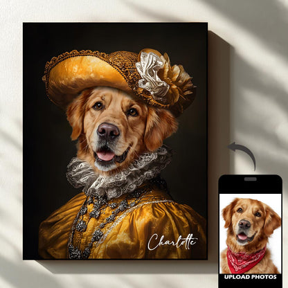 Miss royal pet portrait artwork preview by Gleamify
