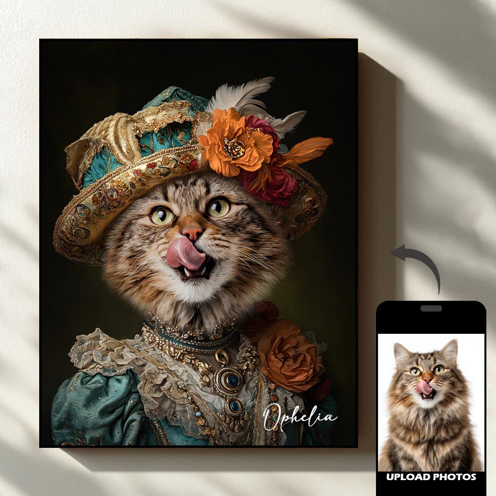 Miss royal pet portrait artwork preview by Gleamify