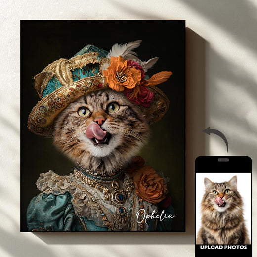 The Noble Lady Pet Portrait - Emerald Grace Edition