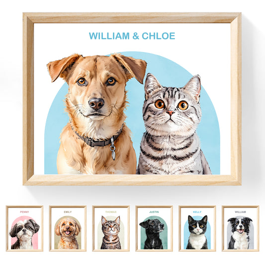 Multi-Pet Portrait - Gallery Stack Edition