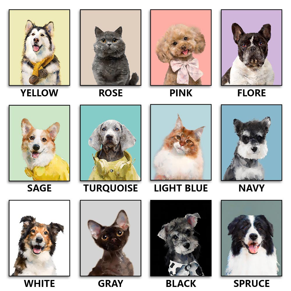 The Pet Portrait - Minimal Watercolor Edition