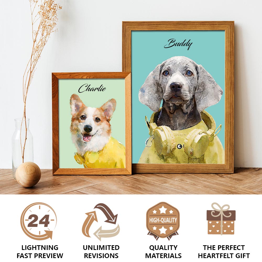 The Pet Portrait - Minimal Watercolor Edition