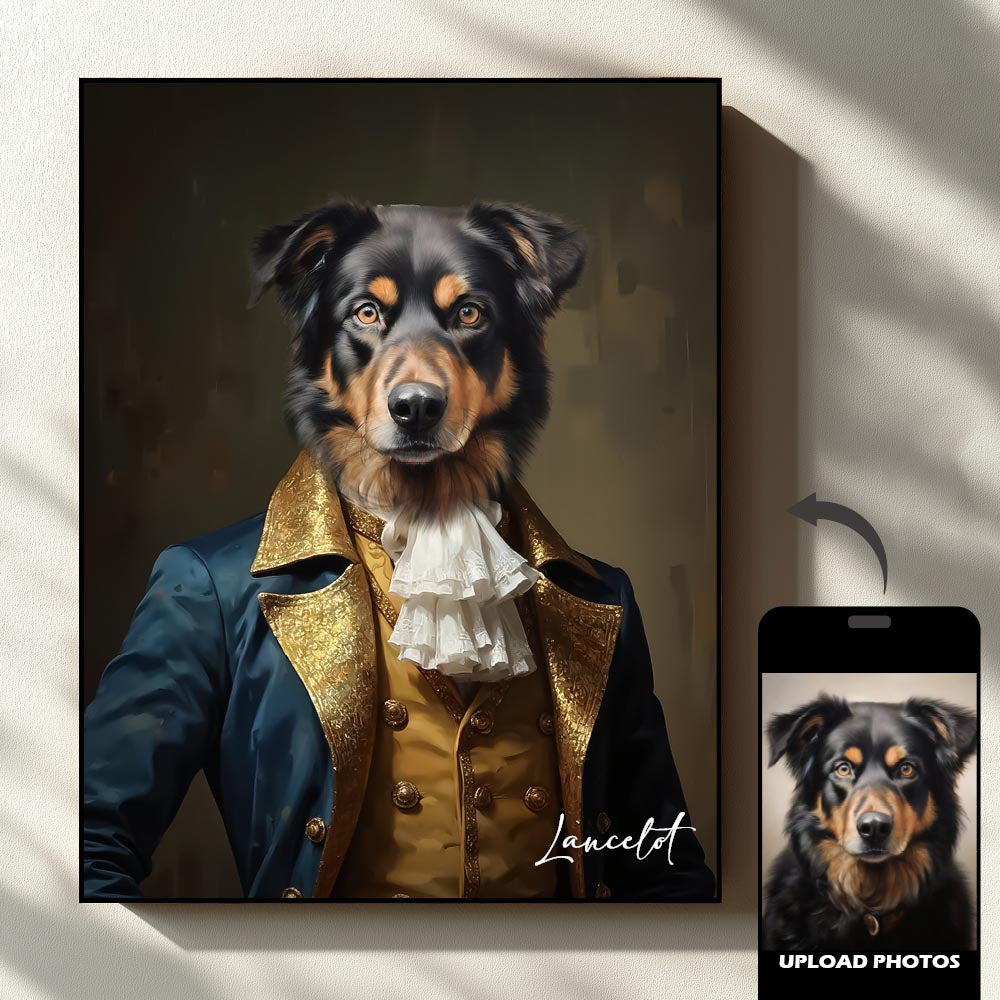 Gentry royal pet portrait artwork preview by Gleamify