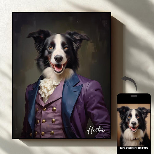 The Gentleman Pet Portrait - Royal Amethyst Edition