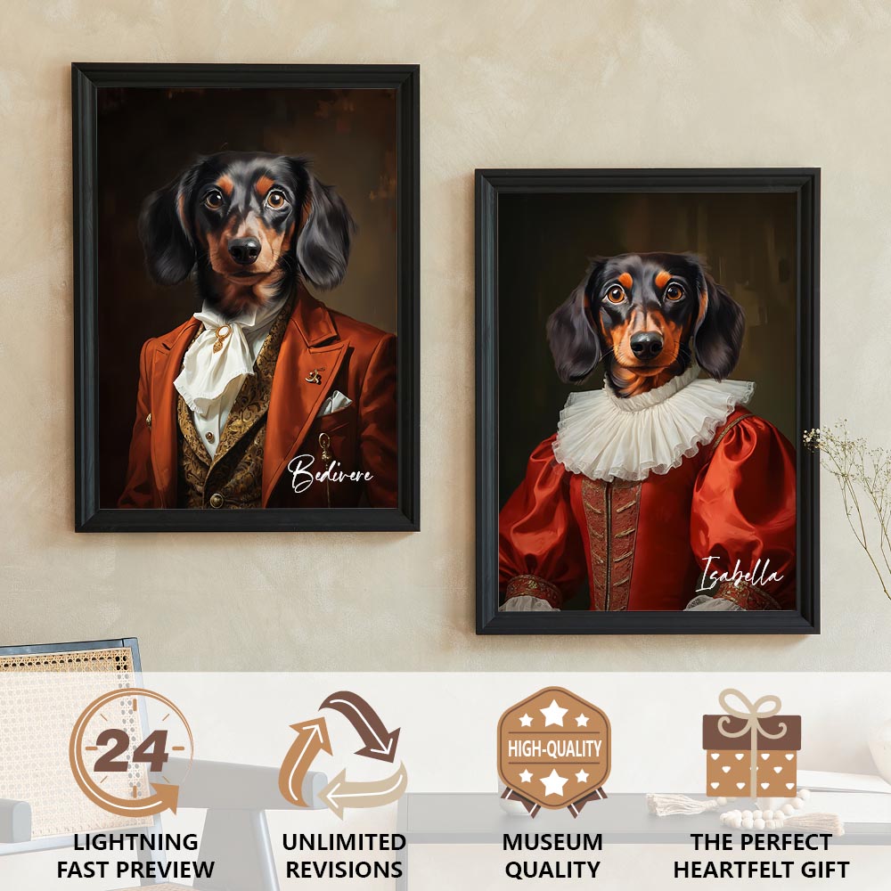 The Gentleman Pet Portrait - Royal Sapphire Edition