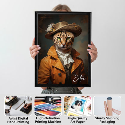 The Gentleman Pet Portrait - Royal Sapphire Edition