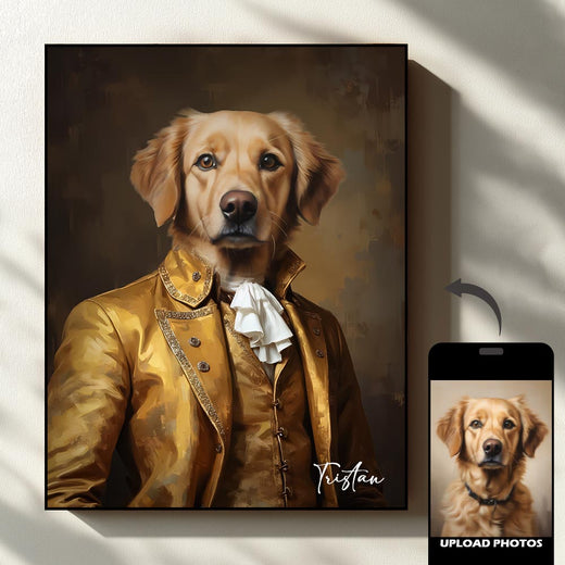 The Gentleman Pet Portrait - Golden Prestige Edition