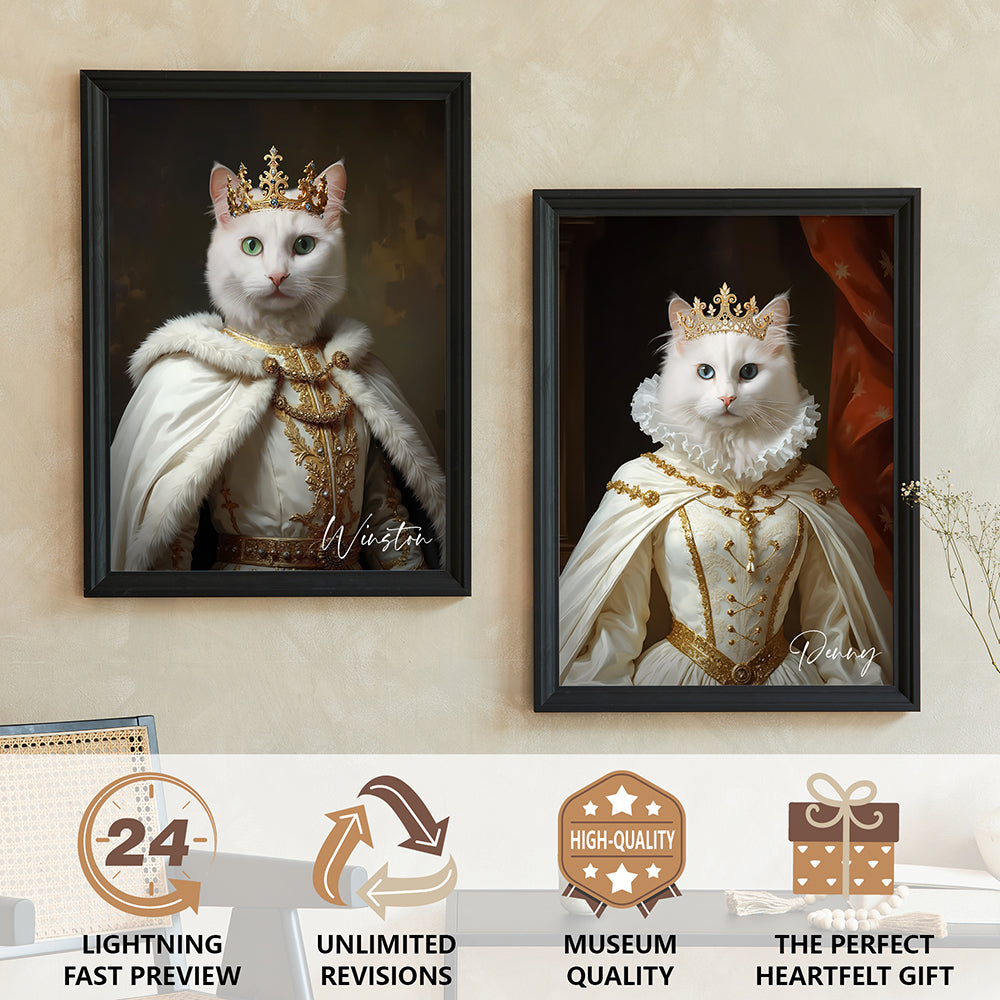 Crimson Throne royal pet portrait style preview