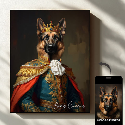 The King Pet Portrait - Royal Sapphire Edition
