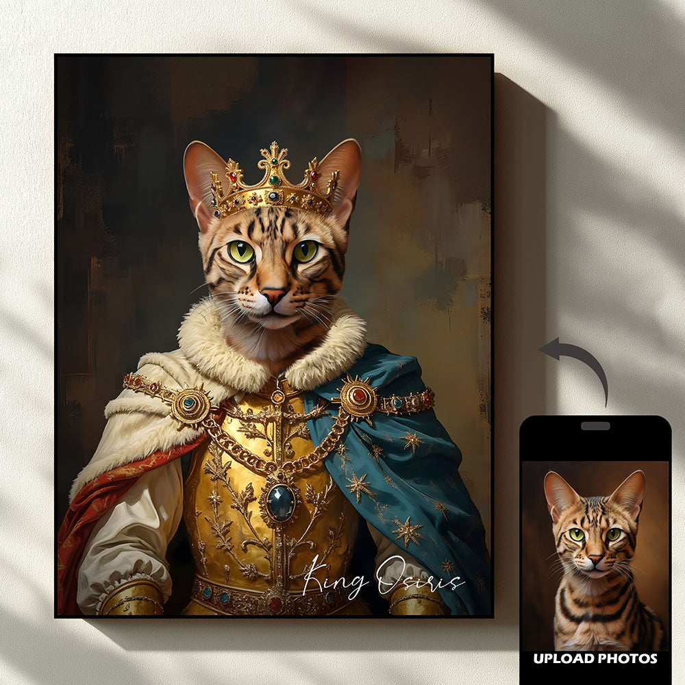 Royal pet wall art preview for dog or cat photo