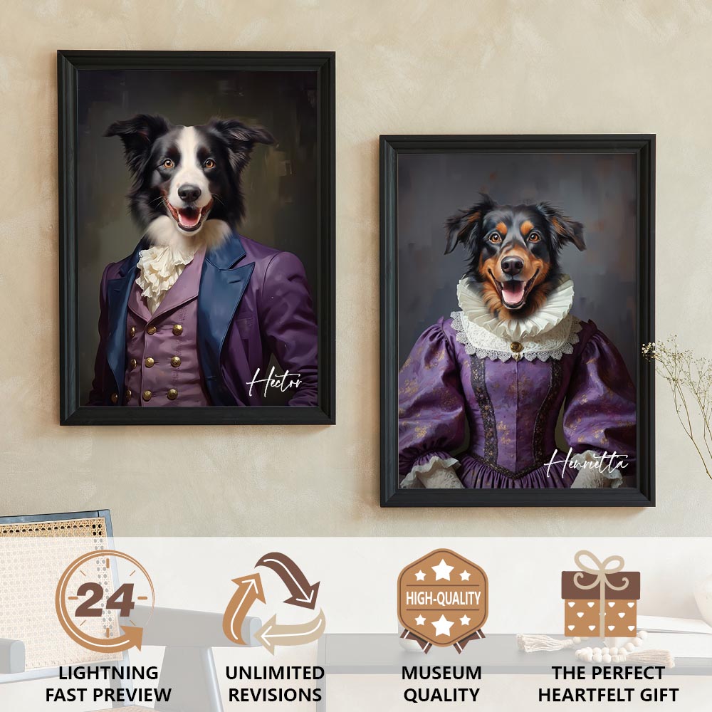 The Lady Pet Portrait - Rose Elegance Edition