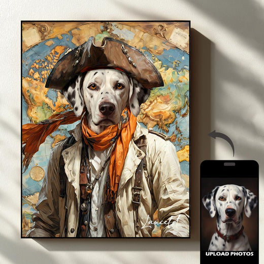 The Traveler Pet Portrait - Sandstone Journey Edition